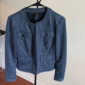 White House Black Market Soft Velvet Studded Blazer